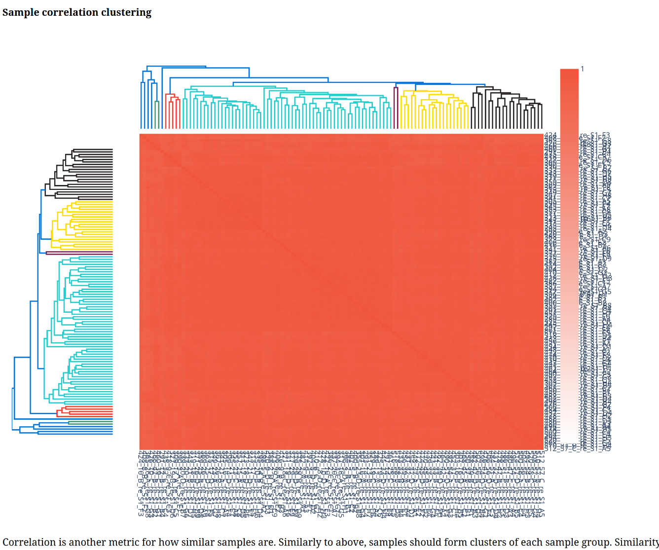 Sample correlation clustering